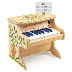 Djeco Dj06006 Animambo 18 Key Electronic Piano Musical Instrument Tan