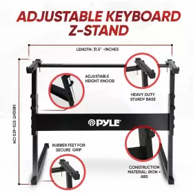 PKBRD6151PB PYLE Keys Piano Keyboard Stool Stand #2