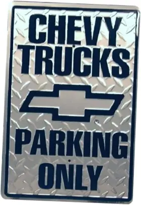 Tag City Ps30060 Chevy Truck Parking Only - Sign