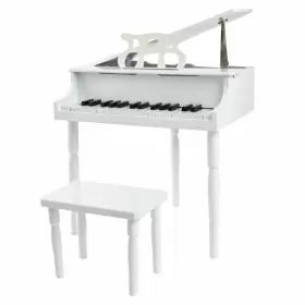 Toy Luxe 789611071097 Kids White 30 Key Grand Piano With Bench